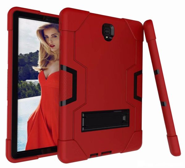 

b type pc silicone heavy duty shockproof kickstand hybrid robot case cover for samsung tab a 10.5 t590 s4 t830 a 10.1 t510 tab s5e t720 70p