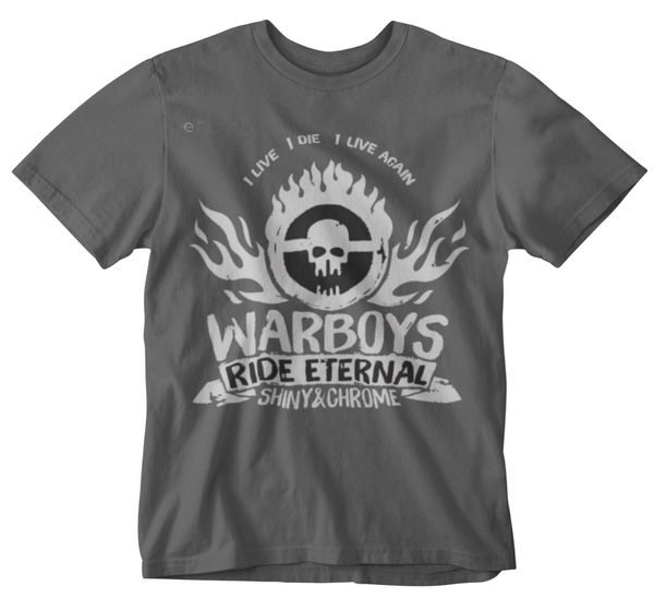 

mad max t shirt movie film v8 warboys live die live again om fighter bad