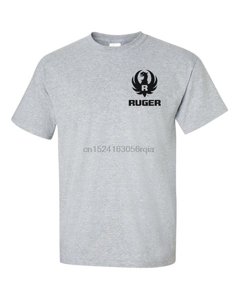 

new ruger logo sport grey t-shirt firearms tee american guns 9mm 40 45