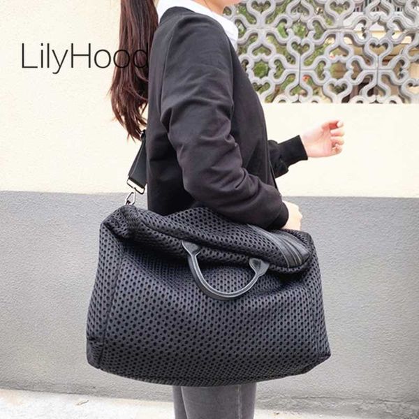 

over large hollow out weekender handag women casual big capacity farbic overnight messenger bag female daily quality summer bag