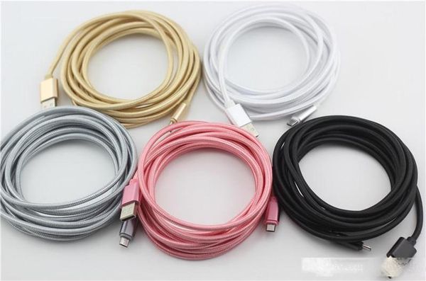 

1m 3ft metal braid micro usb cable charger lead adapter for samsung s7 s6 s6 edge s5 & android