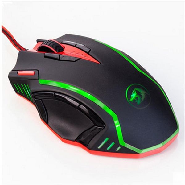 

red dragon reincarnation laser game mouse custom function luminous weighted lol e-sports wired game mouse