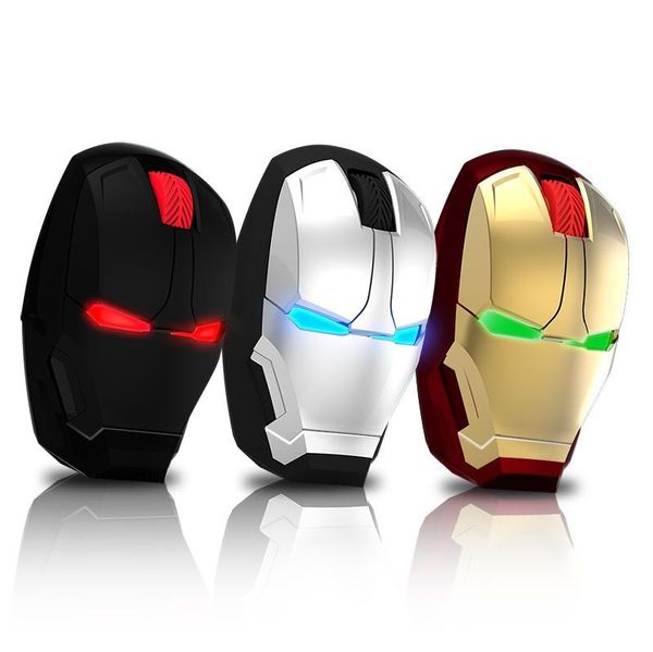

popular iron man light mouse e-blue ergonomic silent gaming mice 2.4g cool light-emitting eyes wireless usb mouse for lap computer gamer