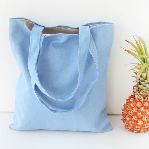 

Large Black Shoulder Bag Simple Canvas Tote Bag Reusable Shopping Bag Solid Foldable Fabric Cloth Grocery Durable