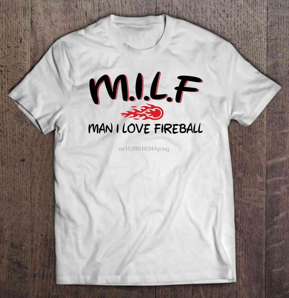 

men funny t shirt fashion tshirt m.i.l.f man i love fireball women t-shirt