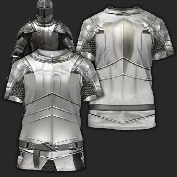 

knights templar men summer 3d print shirts oversized comics graphic men clothing