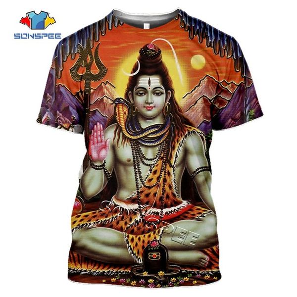 

summer men clothing 3d lord shiva print 3d print shirts harajuku anime graphic men clothing
