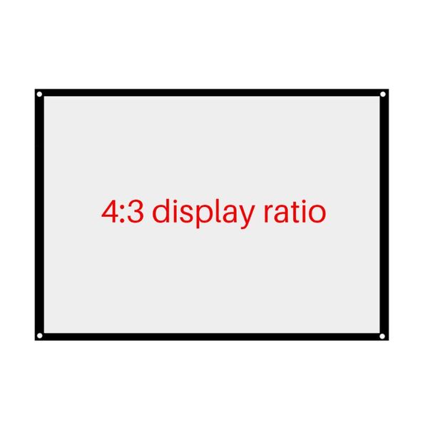 

60/72/84 inch 4:3 foldable portable projector projection screen cloth outdoor home projector movies screen