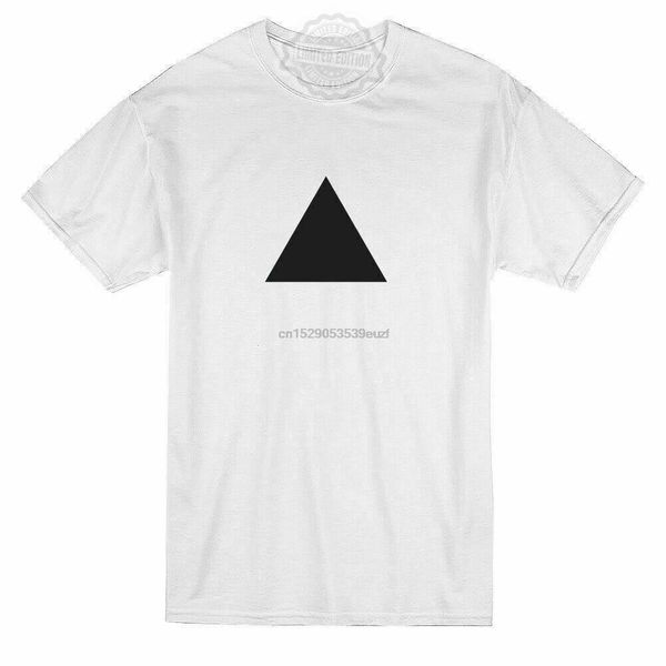 

new triangle complement matching couple graphic men's white t-shirt