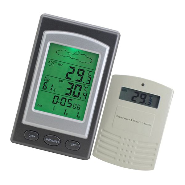 

digital lcd indoor outdoor thermometer hygrometer temperature humidity