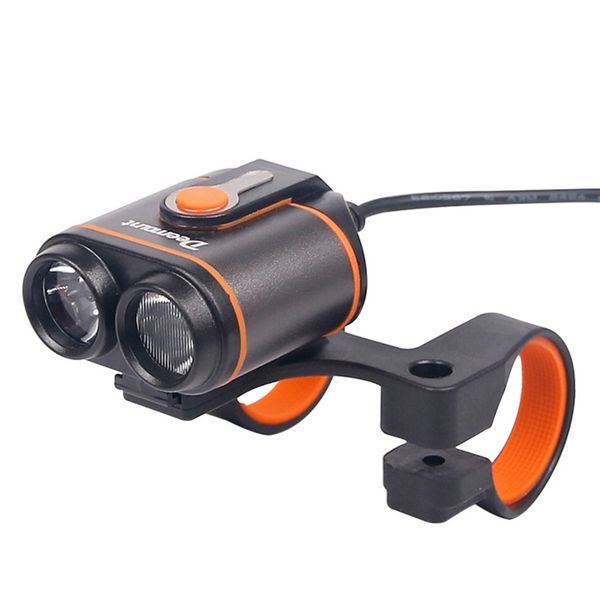 

deemount bicycle lamp 8.4v bike front lamp dual chips 400lm 18650 power box 8.4v 5.0v output cycling lighting accessories-eu plu