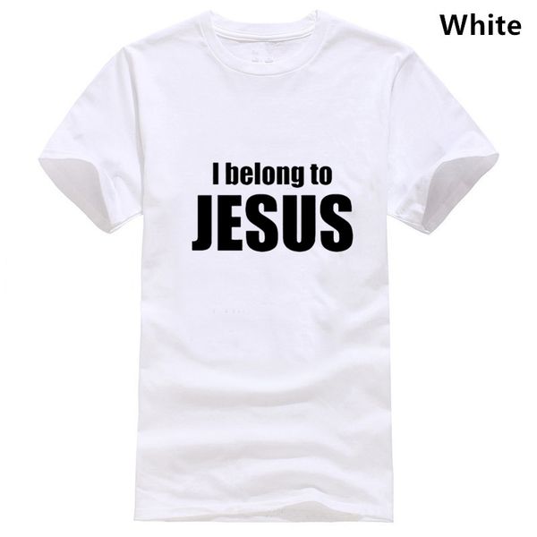 

i belong to jesus christ religion catholic christian faith gift t-shirt for men male streetwear cotton short sleeve t shirt