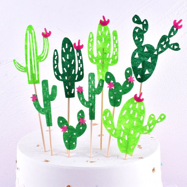 

cactus decoration green leaf cactus accessory cake plug-in children's cake decoration plug-in accessories 5ypqt