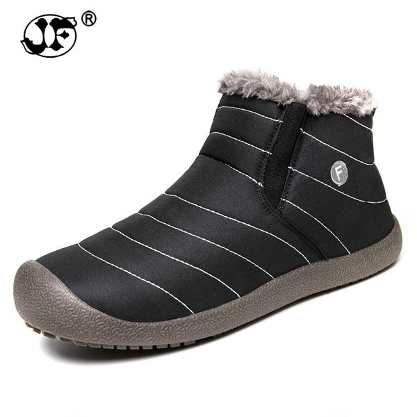 

winter new men's cashmere warm boots leisure winter shoes men 2020, Black