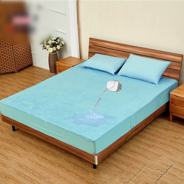 

waterproof mattress cover anti-mite bugs bed cover non-slip bed fitted sheet style bamboo fiber cloth mattress protector pad