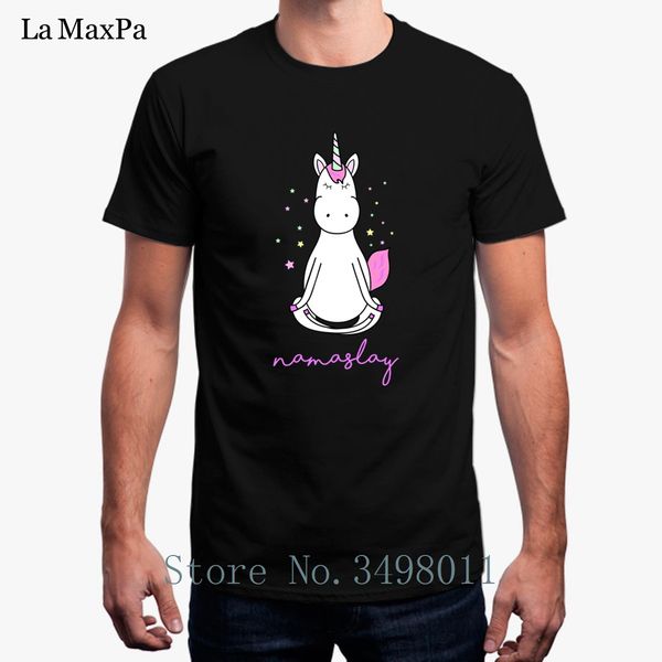 

new fashion men t shirt unicorn yogas namaslay tshirt costume 100% cotton cool short sleeve t-shirt men plus size hiphop