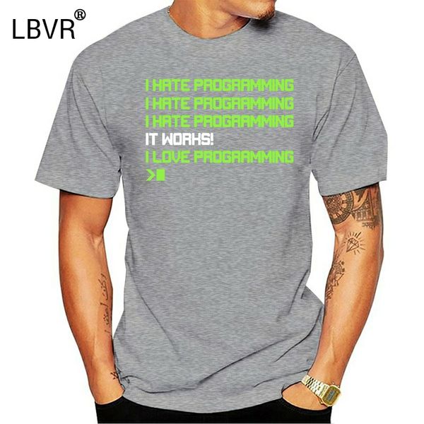 

i hate programming t shirt - funny gift web pc programmer coding code love