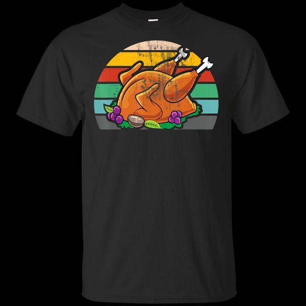 

retro thanksgiving turkey t shirt men women vintage turkey lover gift black m-3xl digital printed tee shirt