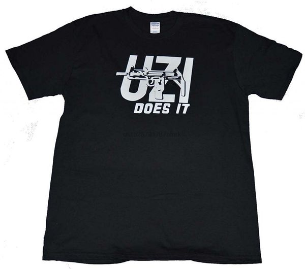 

funny clothing casual short sleeve tshirts uzi does it uzi funny army military t -shirt