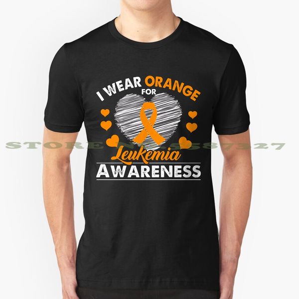 

i wear orange for leukemia cancer awareness ribbon cool design t-shirt for men women