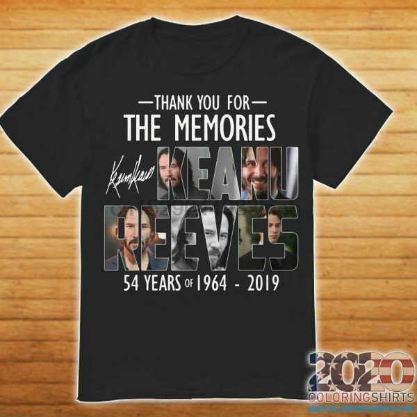 

54 years keanu reeves t shirt thank you for the memories men black s 5xl