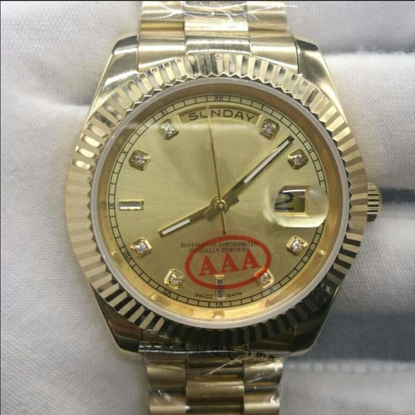 

2020 new men rol ex watch day date mechanical mens royal oaks watches stainless steel bezel strap wristwatches, Slivery;brown