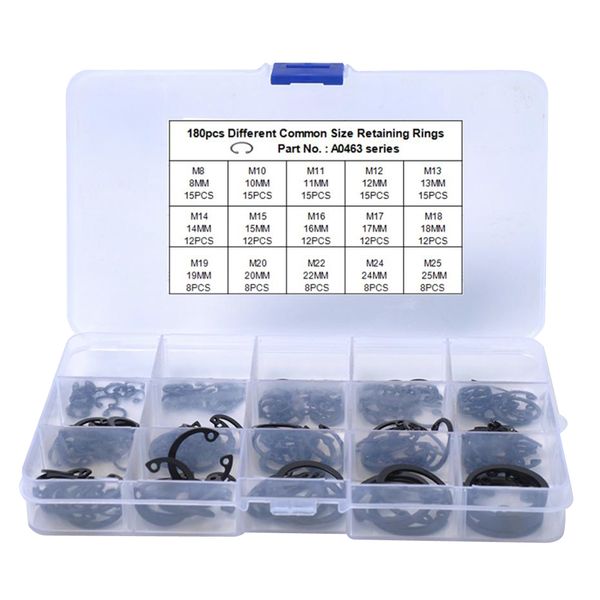 

160pcs circlip car snap ring assortment common retaining rings