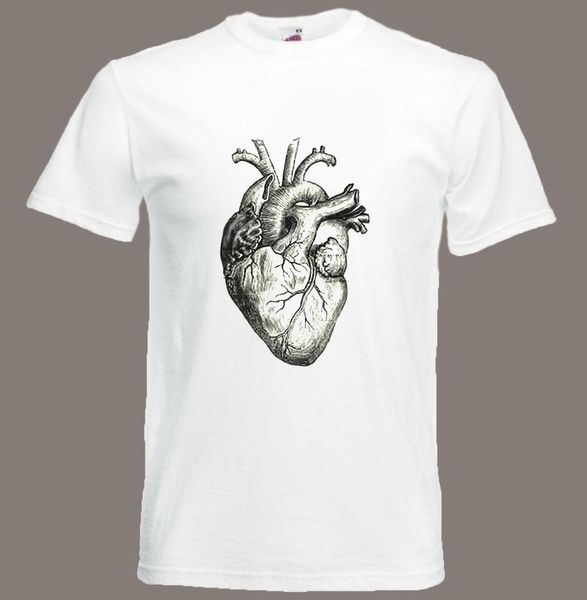 

new 2019 summer fashion heart t shirt vintage anatomical heart biology anatomy medical small to xxxl tee shirt