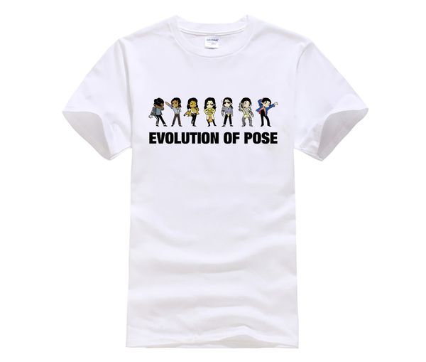 

100% cotton evolution of pose printing tshirt michael jackson fashion funny t shirt casual novelty t shirt men women style tee