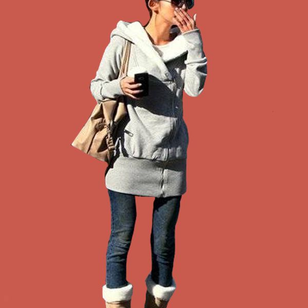 

warm tunic sweatshirt winter poleron mujer 2020 diagonal zipper hoodie korean style clothing hoodie pocket zip up hoodies women, Black