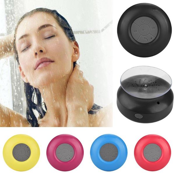 

fashion portable hands-waterproof wireless bluetooth mini speaker mic suction for shower lot r0409