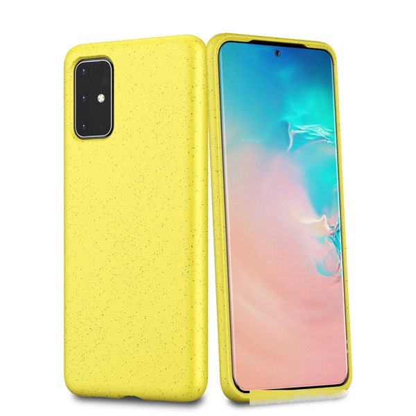 

tpu wheat straw mobile phone cover for lg k40 soft rubber case for samsung s11 s20 ultra eco friendly cell phone case