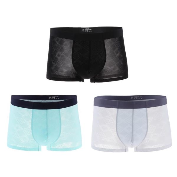 

underpants mens translucent pouch briefs underwear bulge panties, Black;white
