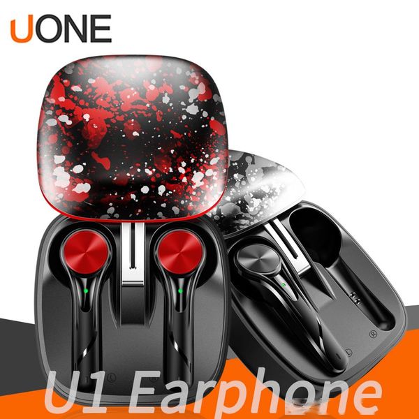 

u1 tws wireless earphone true bluetooth 5.0 headset 50 hours battery storage headphones for iphone android with retail box