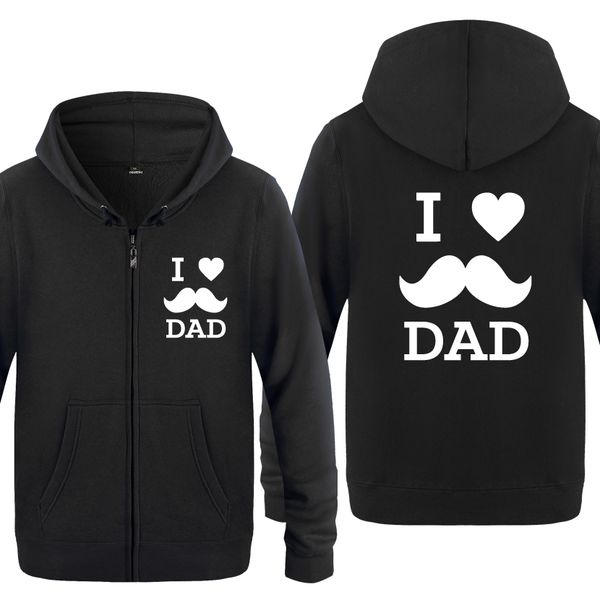 

i love dad gift sweatshirts men 2018 mens zipper hooded fleece hoodies cardigans