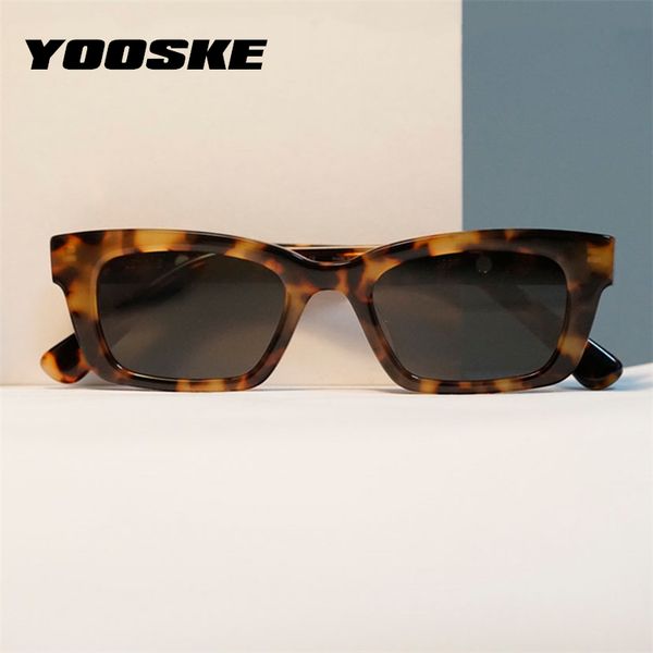 

yooske small rectangle sunglasses women retro narrow vintage sun glasses men brand designer shades hip-hop eyewear uv400, White;black