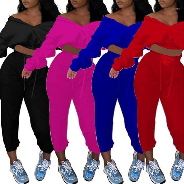 

шт эпикировка свободный свободный streetstyle короткие hoodie 2pcs наборы женщин tracksuit v шеи длинным рукавом сплошной цвет два, Gray