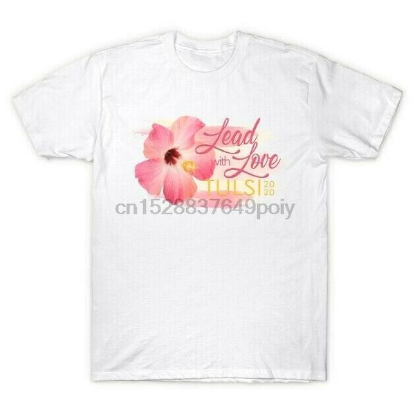 

tulsi 2020 lead with love white t shirt