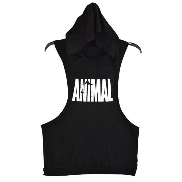 

men cotton hoodie sweatshirts fitness clothes bodybuilding tank men' underwear sleeveless tees shirt golds stringer vest h -15, White;black