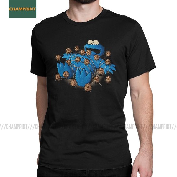

гулливер монстр cookie monster футболки мужчины прохладный 100% хлопка tee shirt o образным вырезом с коротким рукавом футболка плюс размер