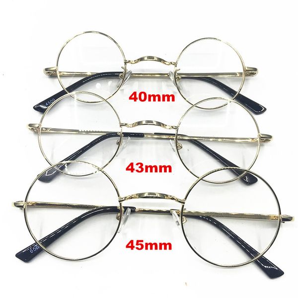 

metal round glasses frame men women vintage circle clear eye glasses optical myopia eyeglasses frames retro spring leg eyewear, Black