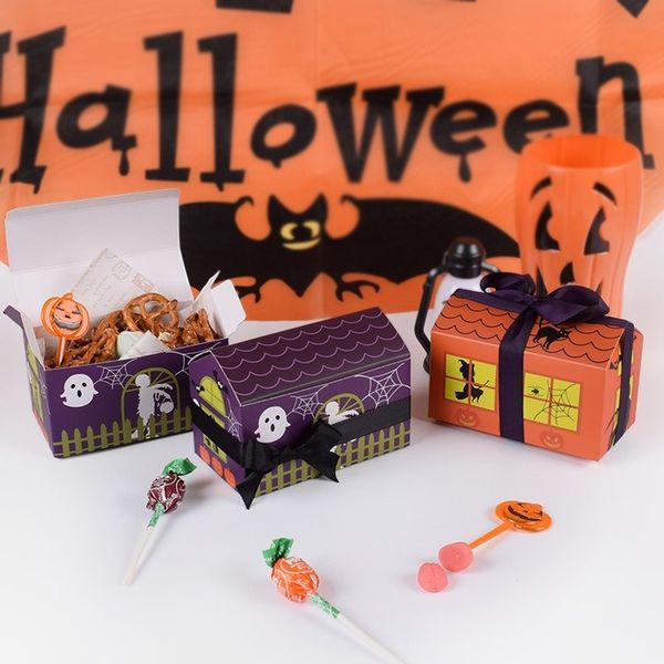 

halloween gift box nougat cookie candy box halloween baking packaging gift boxes paper bags for gifts cake
