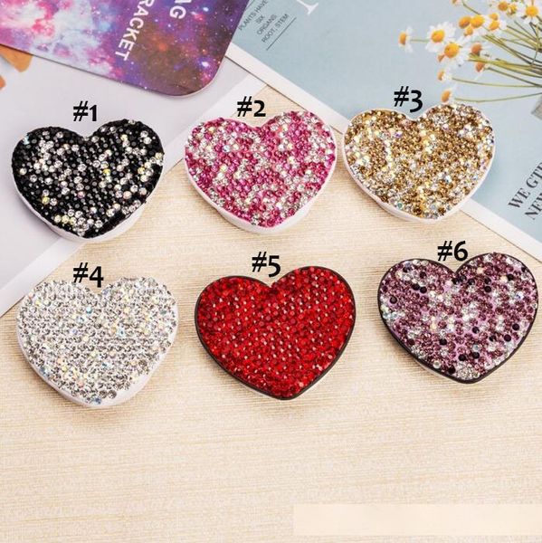 

360 degree phone holder unique bling diamond stand universal flexible glitter finger ring grip for iphone samsung s20