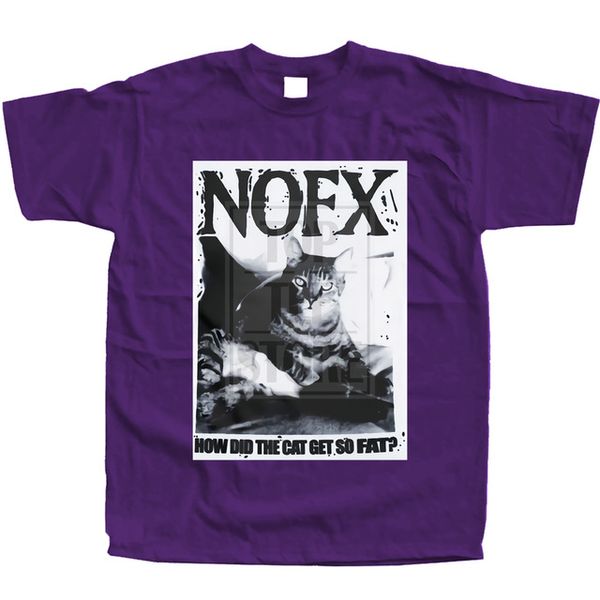 

nofx fat cat белой черная футболка tee shirt xs 2xl новая мода мужской с коротким рукавом простой хлопка футболка