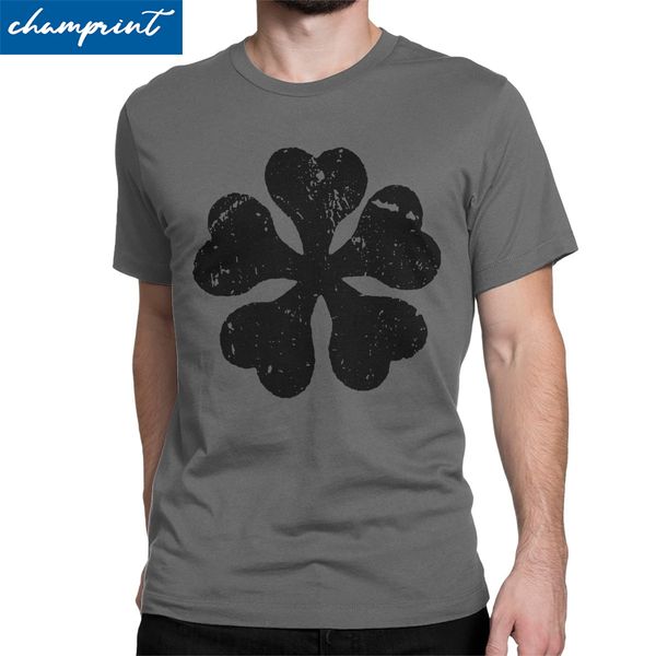 

black clover anime logo t shirt men's cotton novelty t-shirts o neck tees short sleeve printed