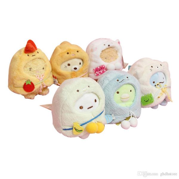 

лучшие новые 6 стили 4" 10cm sumikko плюшевые куклы аниме коллекционные куклы партии подарки фаршированные мягкие игрушки