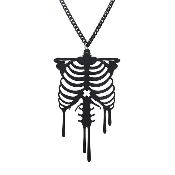 

pendant necklaces personality necklace ghost neck chain halloween party jewelry horror skeleton creative gift for woman man boy g, Silver