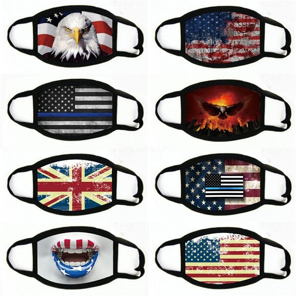 

washable cloth face masksmascarilla dustproofus flag statue of liberty hawk cat four seasons#102, Black