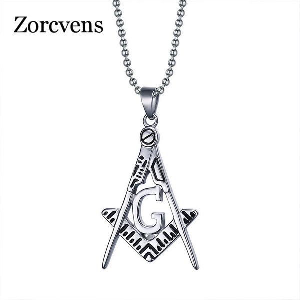 

pendant necklaces modyle fashion vintage punk men jewelry 316l stainless steel chain pendants master masonic ason necklace, Silver