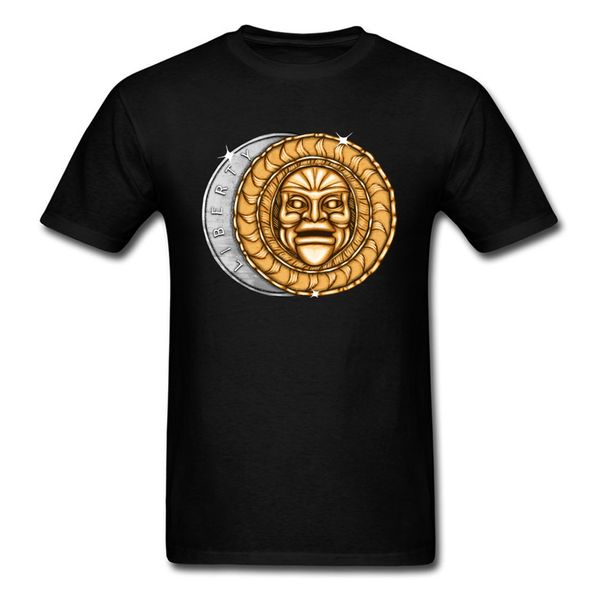 

hip hop tees summer camisetas men black tshirt oversize 3xl gold good fortune head symbol t-shirt cotton currency t shirt